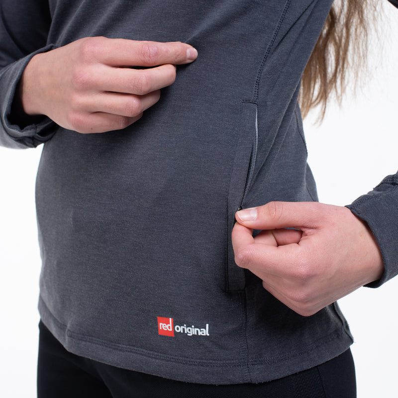 Load image into Gallery viewer, Red Original Womens Performance Top Layer - Grey

